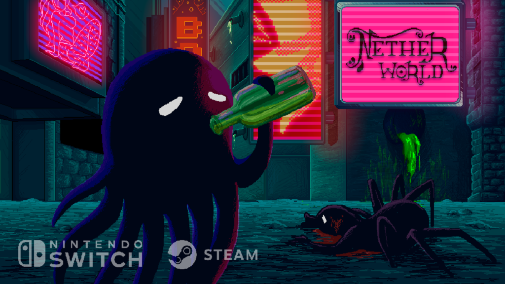 NetherWorld , side-scrolling pixel art , Hungry Pixel , PIXEL ART GAME