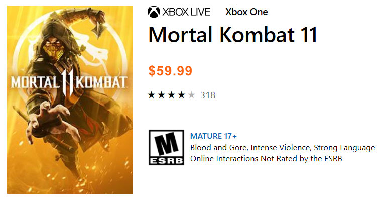 MORTAL KOMBAT 11 XBOX