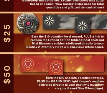 Bungie Foundation Teams Up With Extra Life For Destiny 2 Charity Event